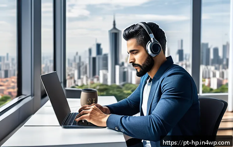 리모트 근무 환경에서의 기술적 지원 체계 구축 - A modern home office scene depicting a diverse Brazilian remote worker seated at a sleek desk with m...